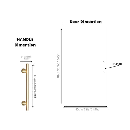 Elowen T Bar Handle Handles 50mm / Gold / Brass - M A N T A R A