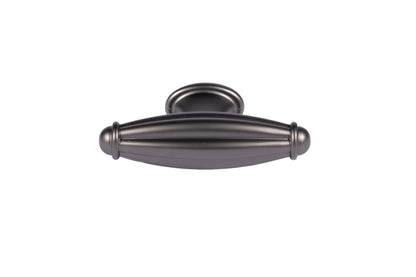 Mantara Empress Handle Z-0022 is a modern zinc alloy handle in brushed black finish, ideal for kitchen drawers, dresser drawers.