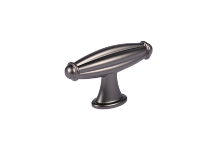 Mantara Empress Handle Z-0022 is a modern zinc alloy handle in brushed black finish, ideal for kitchen drawers, dresser drawers.