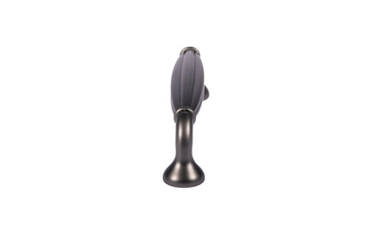 Mantara Empress Handle Z-0022 is a modern zinc alloy handle in brushed black finish, ideal for kitchen drawers, dresser drawers.