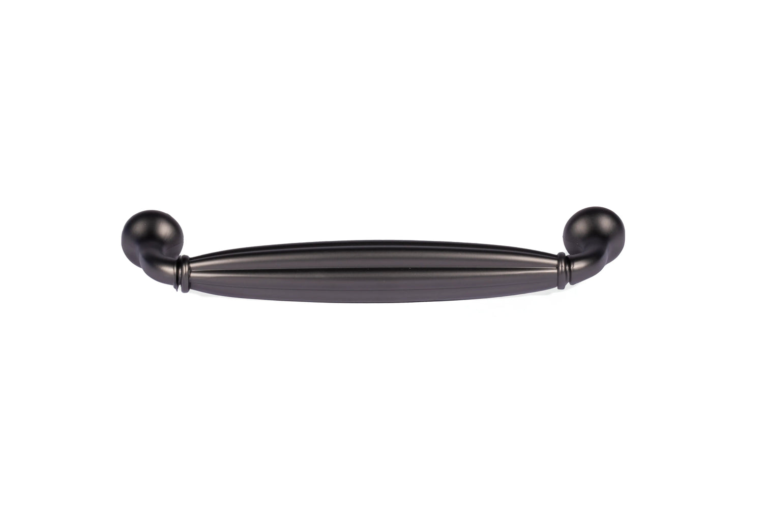 Mantara Empress Handle Z-0022 is a modern zinc alloy handle in brushed black finish, ideal for kitchen drawers, dresser drawers.