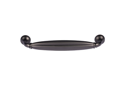 Mantara Empress Handle Z-0022 is a modern zinc alloy handle in brushed black finish, ideal for kitchen drawers, dresser drawers.