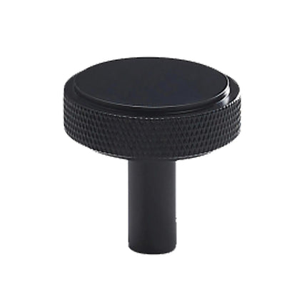 B‑0061 Enigma knob in polished brass, modern style diameter 35 mm  knob thickness and 10 mm stem, suitable for kitchen drawers, cabinets and wardrobes