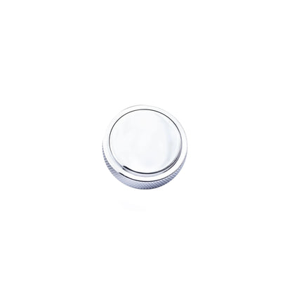 B‑0061 Enigma knob in polished brass, modern style diameter 35 mm  knob thickness and 10 mm stem, suitable for kitchen drawers, cabinets and wardrobes