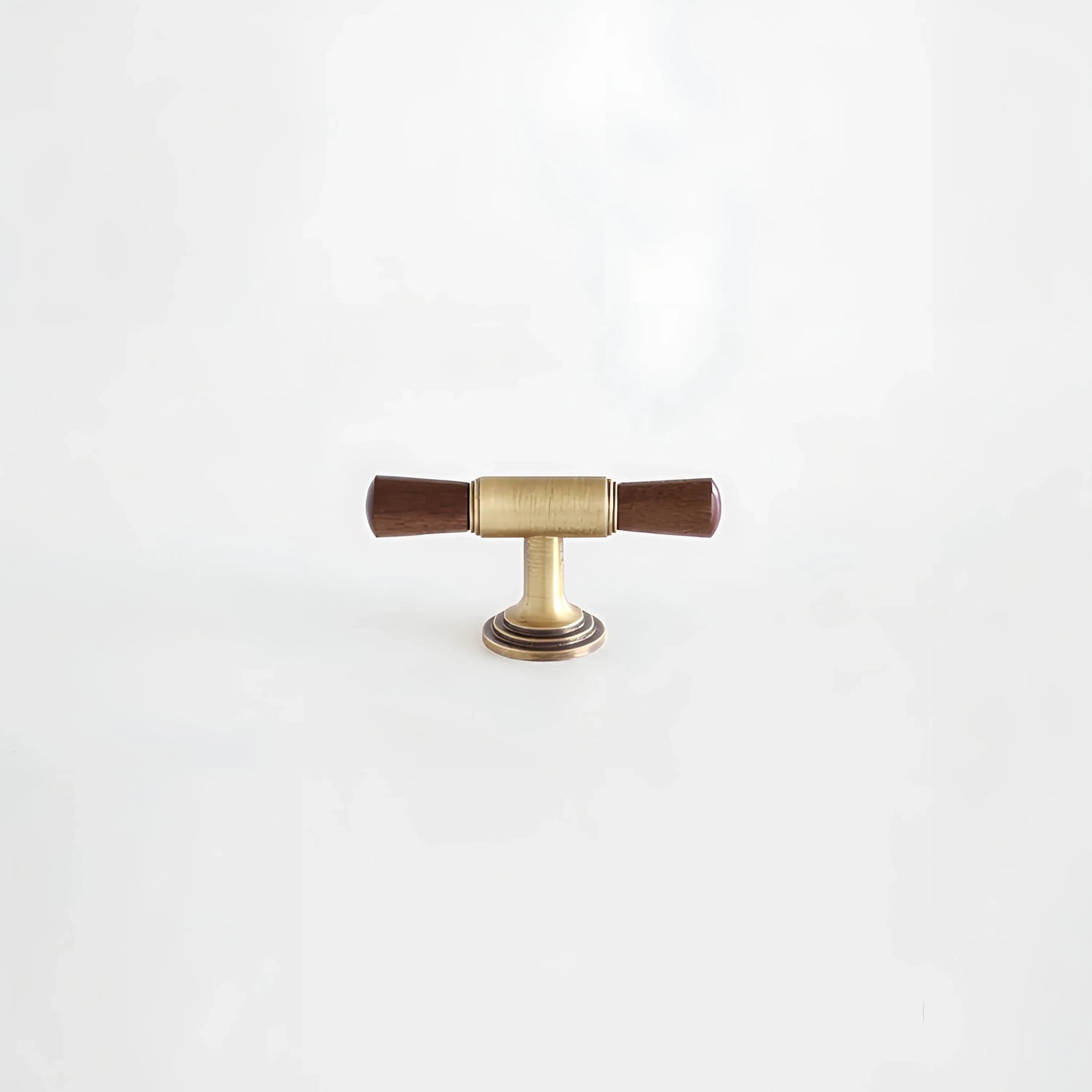  ROVAN HANDLE B-0163 solid brass T bar cabinet pull handle, bronze walnut &amp; silver walnut finish, sizes 68mm 130mm 160mm, for kitchen drawers &amp; wardrobes by Mantara