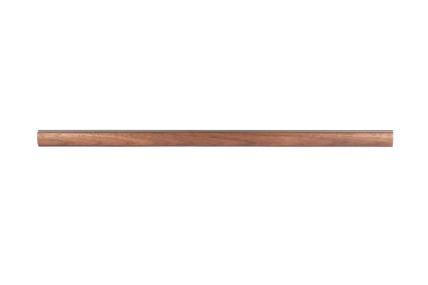 Drawer pull handle, Wood+aluminium, brown brushed finish, Mantara, Esha Handle W-0016, perfect for kitchen drawers and dressers