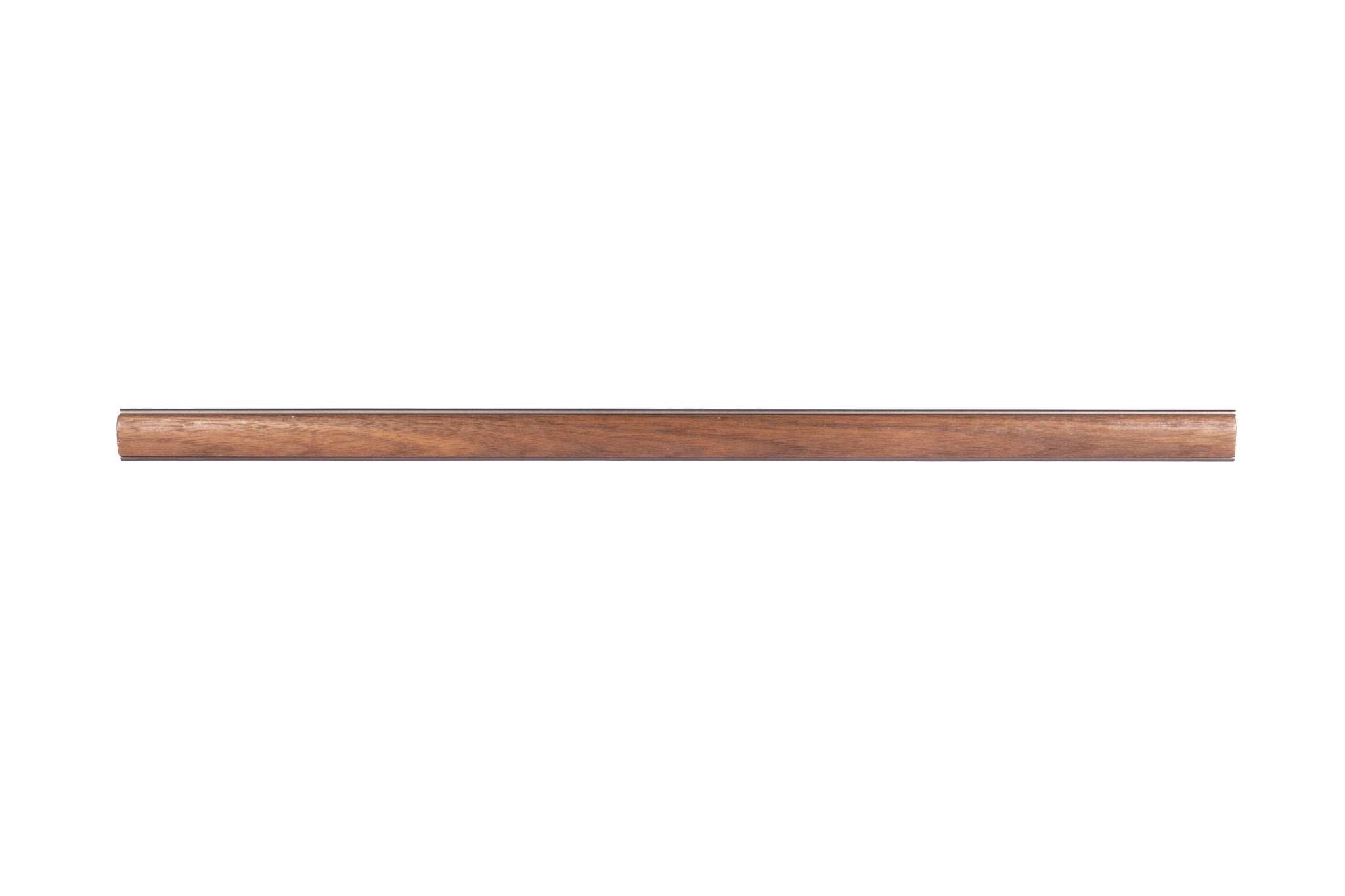 Drawer pull handle, Wood+aluminium, brown brushed finish, Mantara, Esha Handle W-0016, perfect for kitchen drawers and dressers
