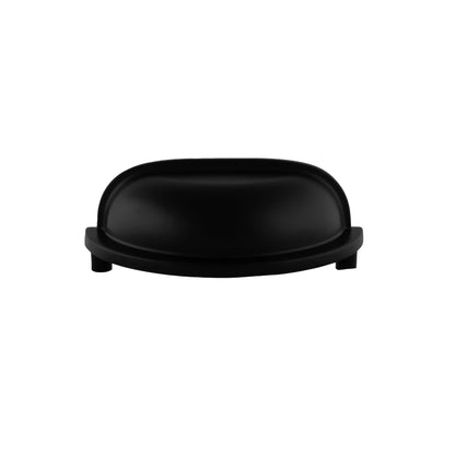 Mantara Exedra Pull Knob Matte Z-0003 is a modern zinc alloy knob in black, ideal for furniture and drawers.