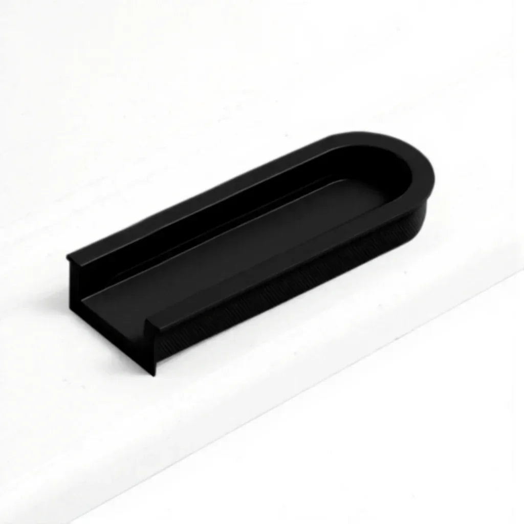 Norvia Handle AL-0026 aluminium alloy cabinet handle, brushed finish, sizes 64mm 110mm, black white green brown beige grey, for drawers &amp; wardrobes by Mantara