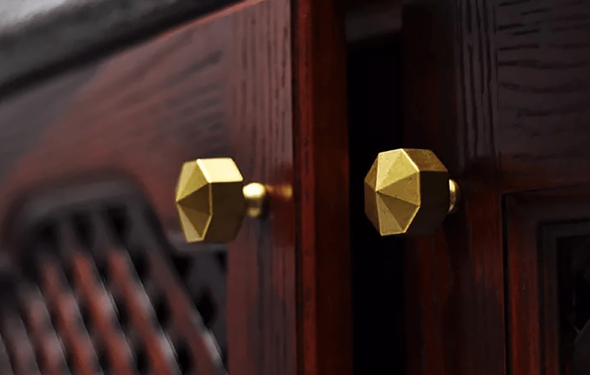 Fiore knob B-0006, dark gold brass, Dia35mm H30mm, brushed finish, for drawers &amp; wardrobes by Mantara