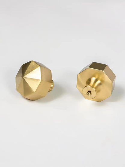 Fiore knob B-0006, dark gold brass, Dia35mm H30mm, brushed finish, for drawers &amp; wardrobes by Mantara