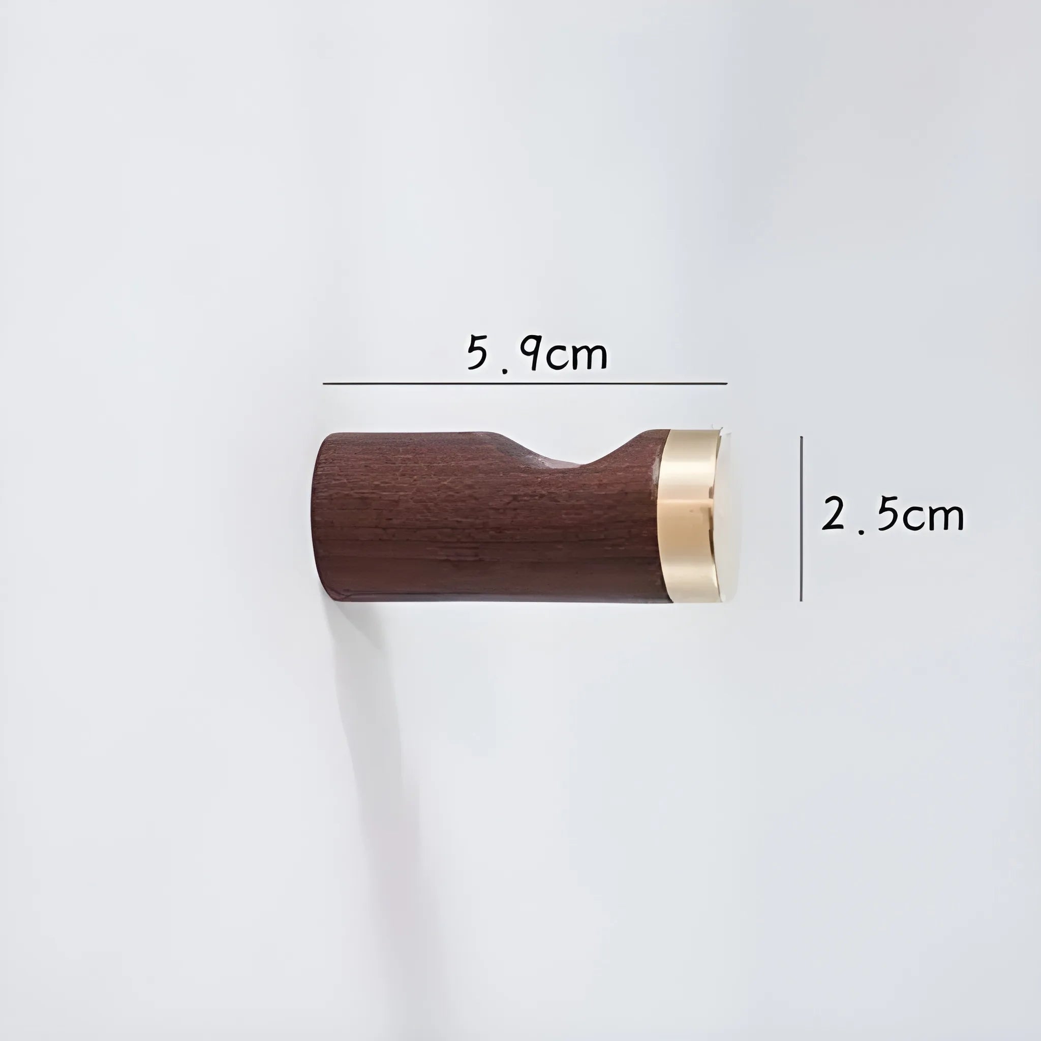 Mantara Flair Hook W-0013 is a natural wood &amp; brass wall hook in brown with polished finish, ideal for all rooms.