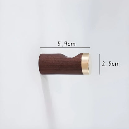 Mantara Flair Hook W-0013 is a natural wood &amp; brass wall hook in brown with polished finish, ideal for all rooms.