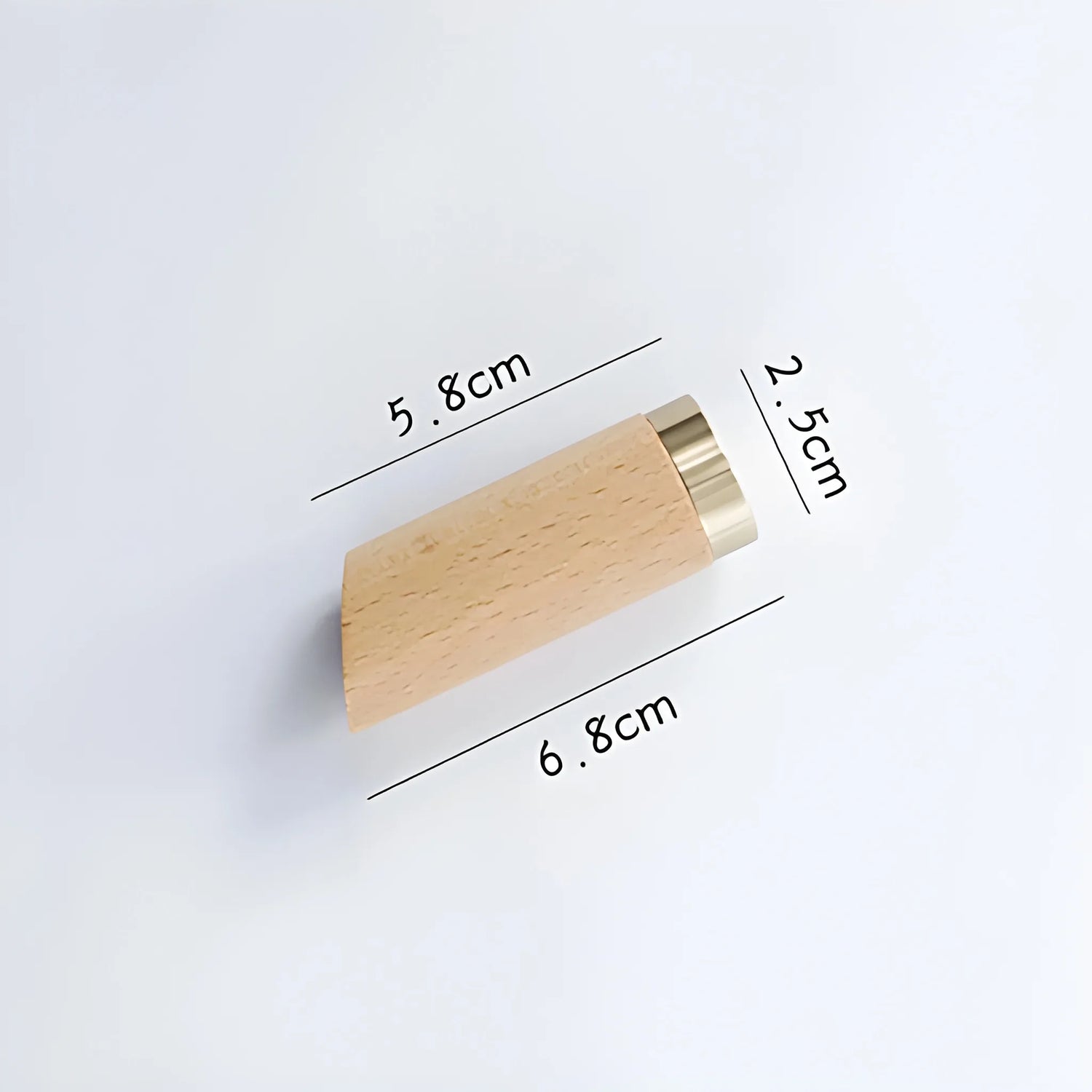 Mantara Flair Hook W-0013 is a natural wood &amp; brass wall hook in beige with polished finish, ideal for homes &amp; hotels.