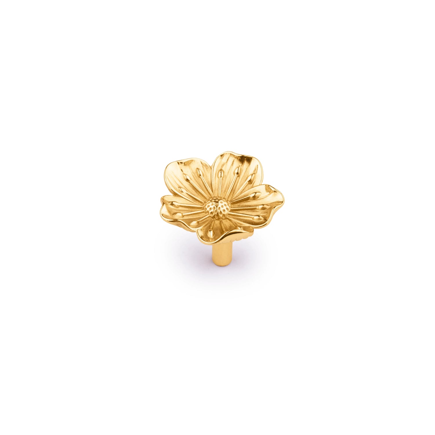 MANTARA Flora Knob B-0018, Dia42mm H33mm gold brass knob for drawers, cabinets, kitchens &amp; furniture