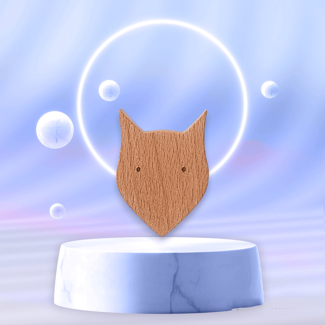 Mantara Fox Hook W-0024 is a modern wooden knob and wall hook in brushed walnut ideal for kids&