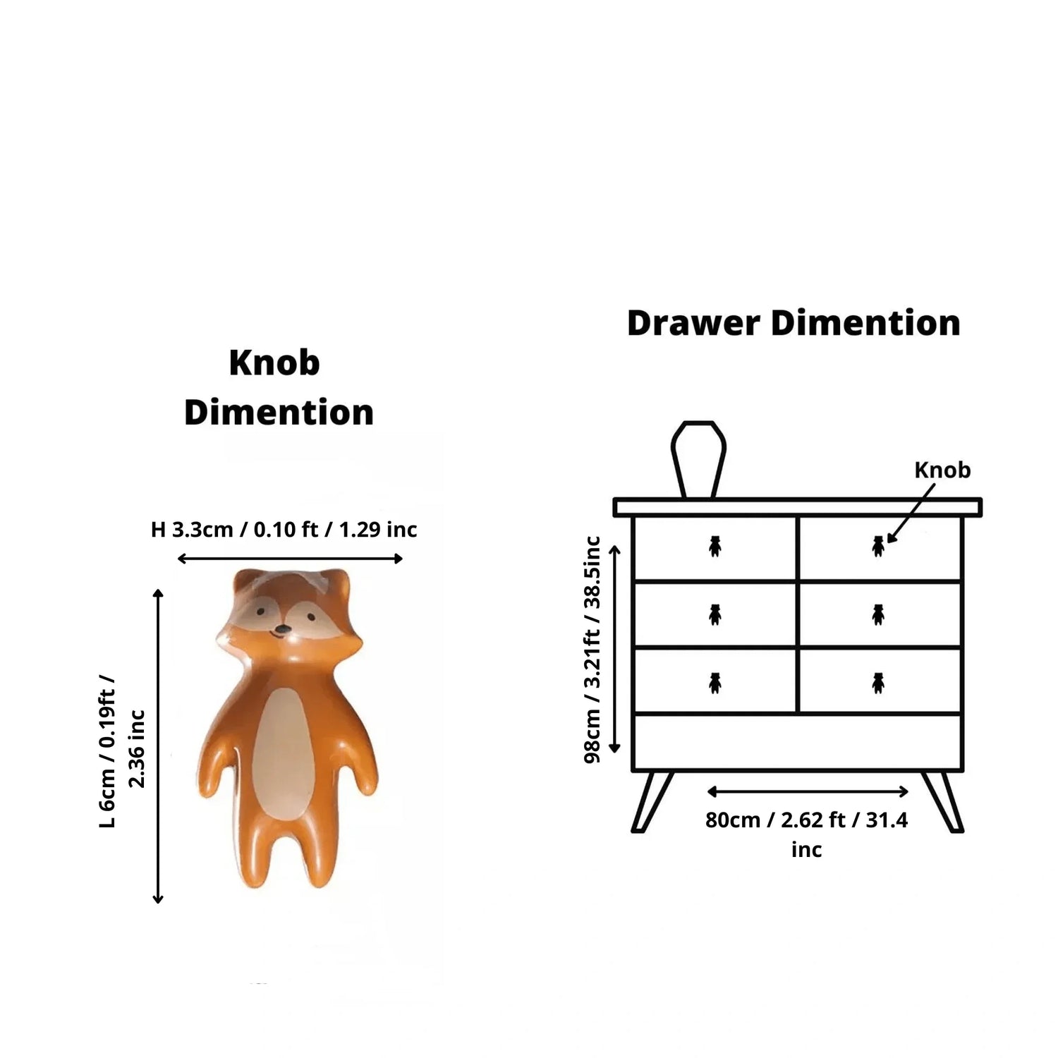The Mantara CR-0001-Fox Foxy Knob is a modern orange ceramic knob with a polished finish, perfect for wardrobes, cabinets, and kids&