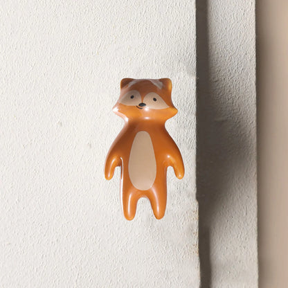 The Mantara CR-0001-Fox Foxy Knob is a modern orange ceramic knob with a polished finish, perfect for wardrobes, cabinets, and kids&