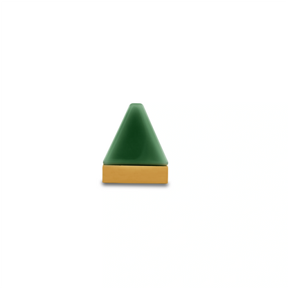 Mantara Gable Knob Z-0001 is a modern zinc alloy and agate knob in  green, ideal for cabinets and drawers.