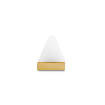 Mantara Gable Knob Z-0001 is a modern zinc alloy and agate knob in white ideal for cabinets and drawers.