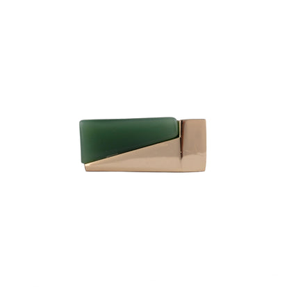 Mantara Gable Knob Z-0001 is a modern zinc alloy and agate knob in  green, ideal for cabinets and drawers.