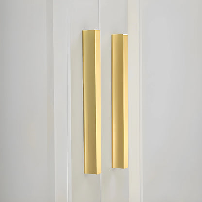 Mantara B‑0078 Galactic handle in brushed brass, available in sizes from 32 mm to 400 mm, sleek modern pull for wardrobes, doors, drawers and kitchen cabinets by Mantara.