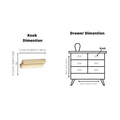 Mantara B‑0078 Galactic handle in brushed brass, available in sizes from 32 mm to 400 mm, sleek modern pull for wardrobes, doors, drawers and kitchen cabinets by Mantara.