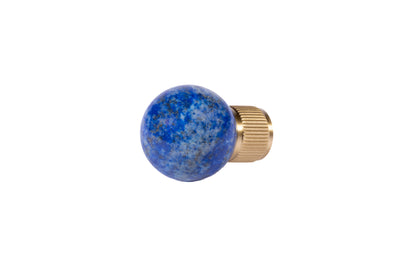 The Mantara C-0028 Geodelle Knob is a modern crystal knob in blue, perfect for drawers, cabinets, and wardrobes.