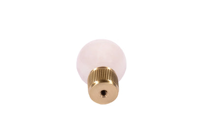 The Mantara C-0028 Geodelle Knob is a modern crystal knob in pink, perfect for drawers, cabinets, and wardrobes.