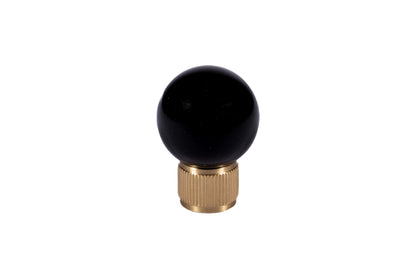 The Mantara C-0028 Geodelle Knob is a modern crystal knob in black, perfect for drawers, cabinets, and wardrobes.