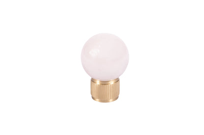 The Mantara C-0028 Geodelle Knob is a modern crystal knob in pink, perfect for drawers, cabinets, and wardrobes.