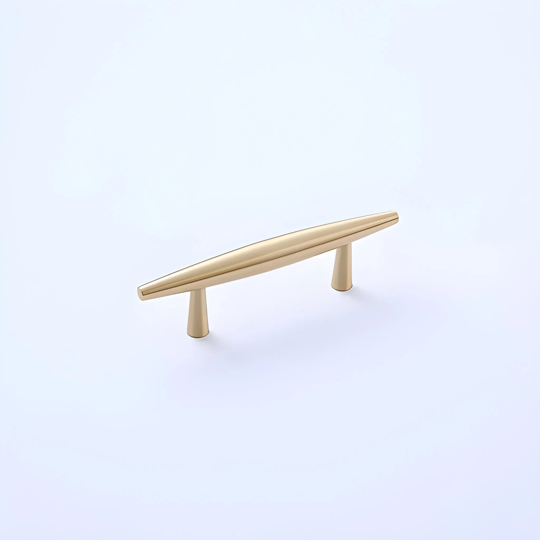 Mantara Gilded T Bar Handle B-0072 is a modern brass handle in brushed gold, ideal for wardrobes, doors, and kitchens.