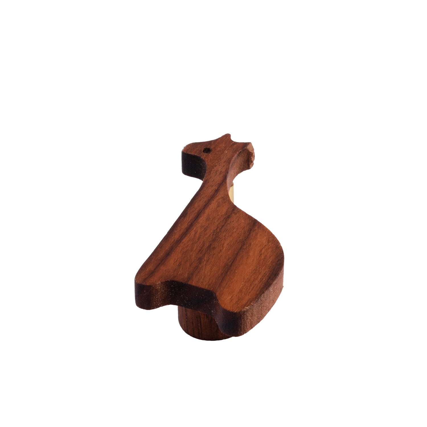 Mantara Giraffe knob W-0024 is a modern walnut  wooden knob, ideal for kids’ rooms, drawers, and cabinets.