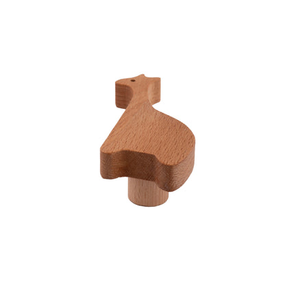 Mantara Giraffe knob W-0024 is a modern  beige wooden knob, ideal for kids’ rooms, drawers, and cabinets.