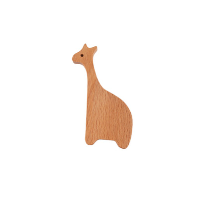 Mantara Giraffe knob W-0024 is a modern beige  wooden knob, ideal for kids’ rooms, drawers, and cabinets.