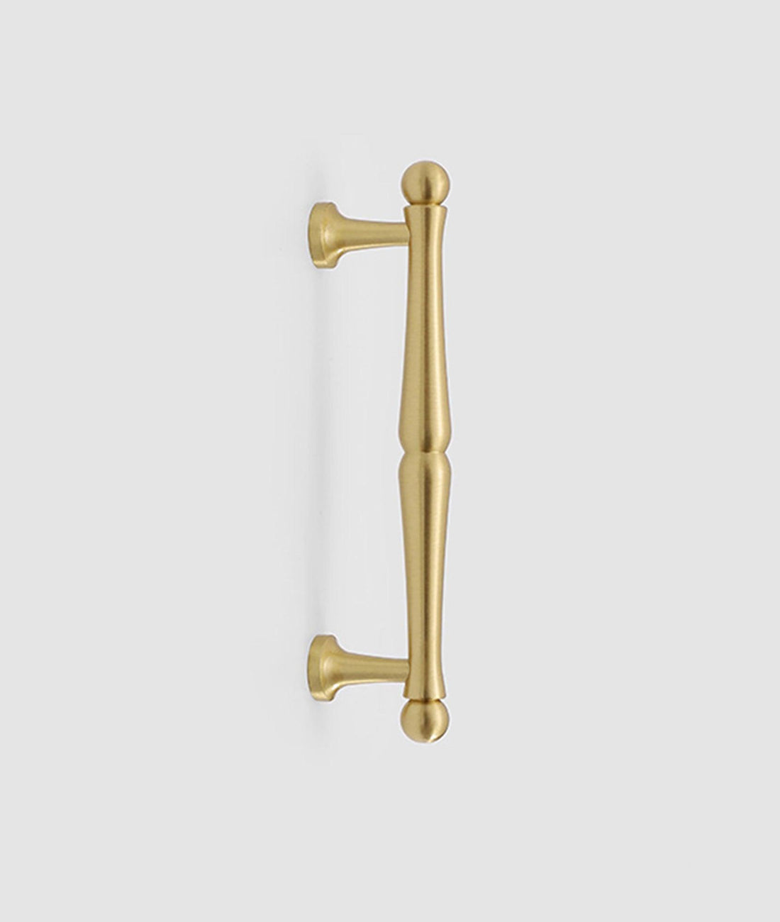 B‑0069 Giselle modern brass pull handle in brushed gold, available in 129 mm, 160 mm, 225 mm &amp; 265 mm lengths, ideal for cupboards, drawers, kitchens and bathrooms by Mantara.