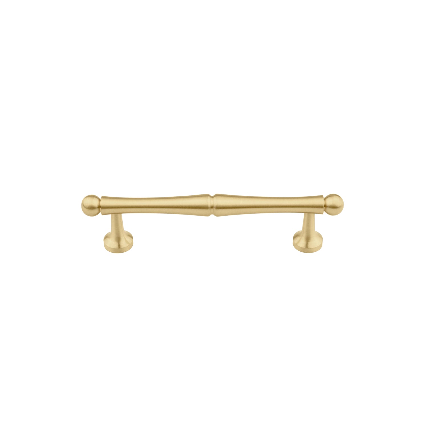 B‑0069 Giselle modern brass pull handle in brushed gold, available in 129 mm, 160 mm, 225 mm &amp; 265 mm lengths, ideal for cupboards, drawers, kitchens and bathrooms by Mantara.