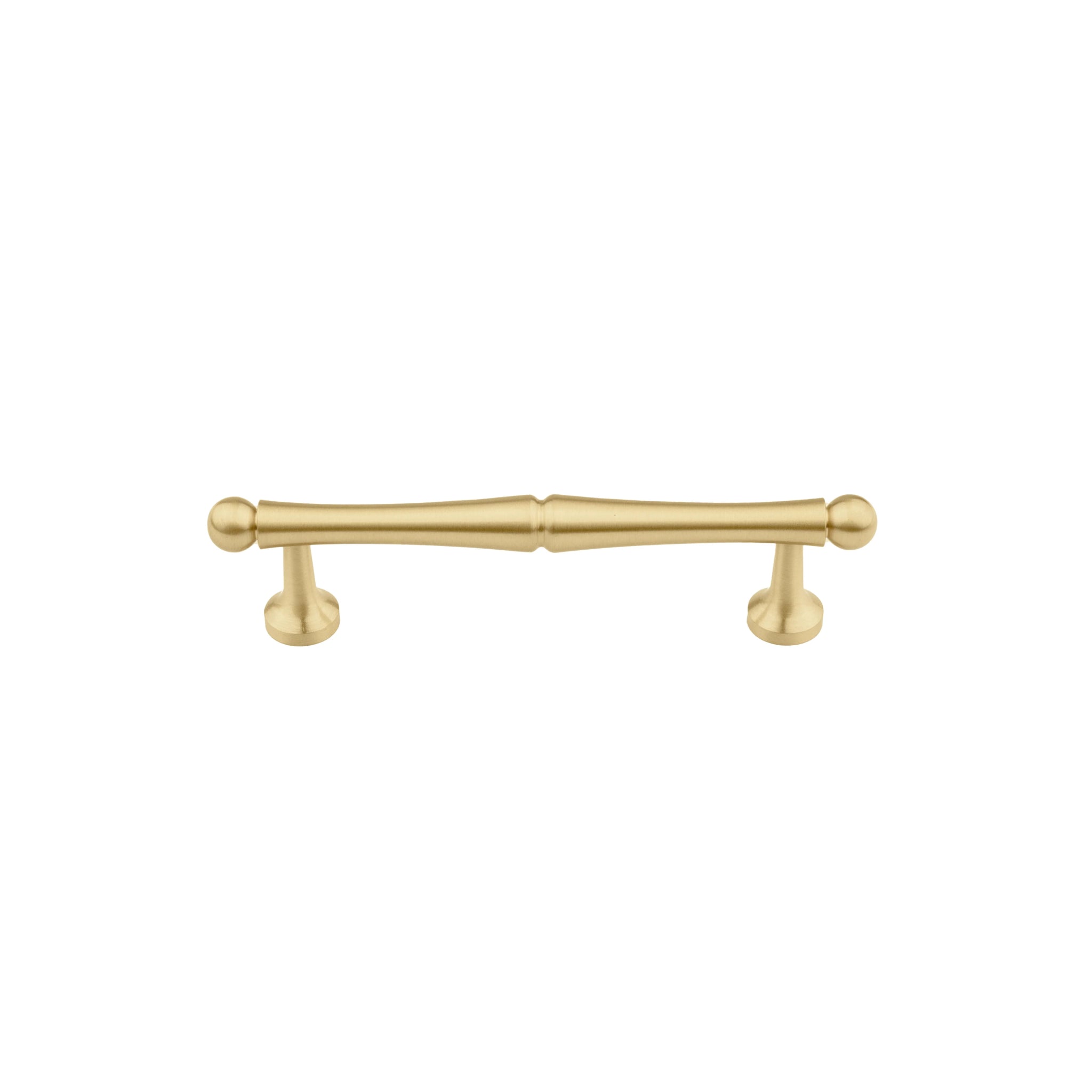 B‑0069 Giselle modern brass pull handle in brushed gold, available in 129 mm, 160 mm, 225 mm &amp; 265 mm lengths, ideal for cupboards, drawers, kitchens and bathrooms by Mantara.