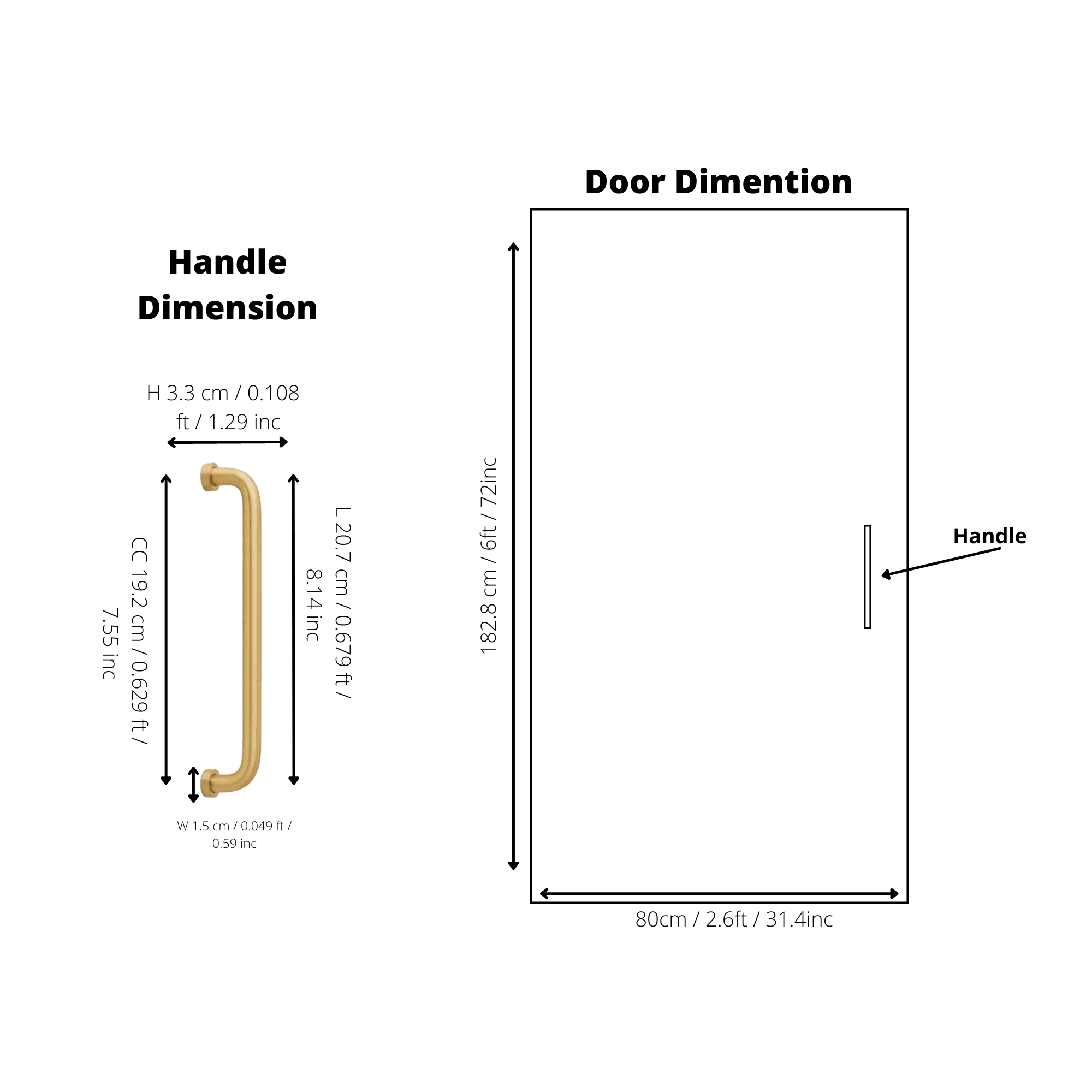 The Gleam Handle by Mantara B-0106 is a brushed brass handle in gold, ideal for furniture, wardrobes, and kitchens.