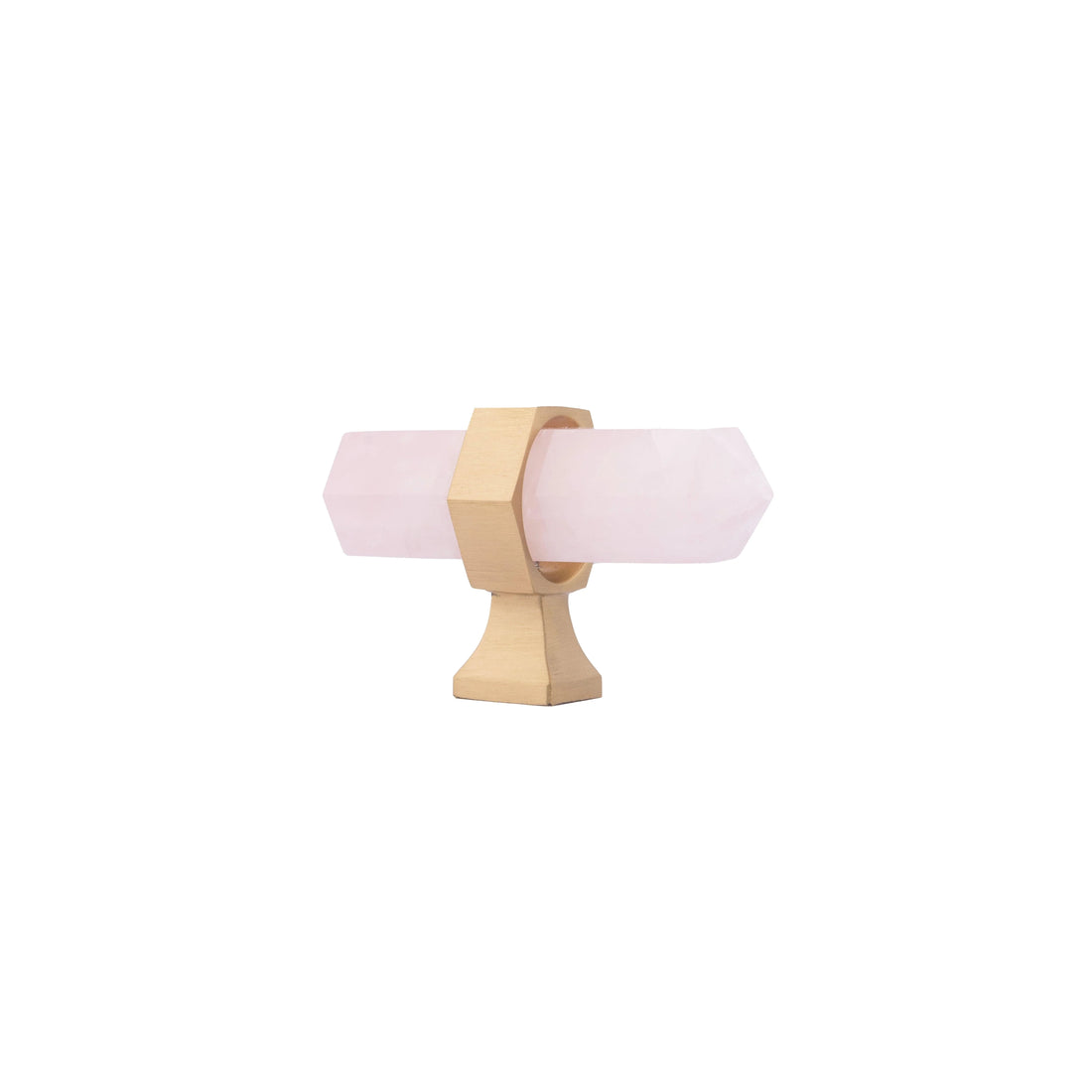 The Mantara C-0012 is a modern crystal knob in pink, ideal for kitchens, furniture, drawers, and cabinets.
