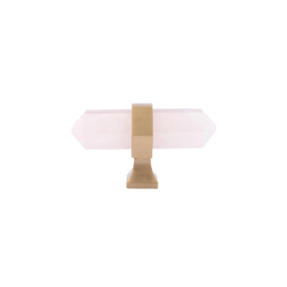 The Mantara C-0012 is a modern crystal knob in pink, ideal for kitchens, furniture, drawers, and cabinets.