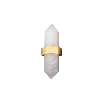 The Mantara C-0012 is a modern crystal knob in white, ideal for kitchens, furniture, drawers, and cabinets.