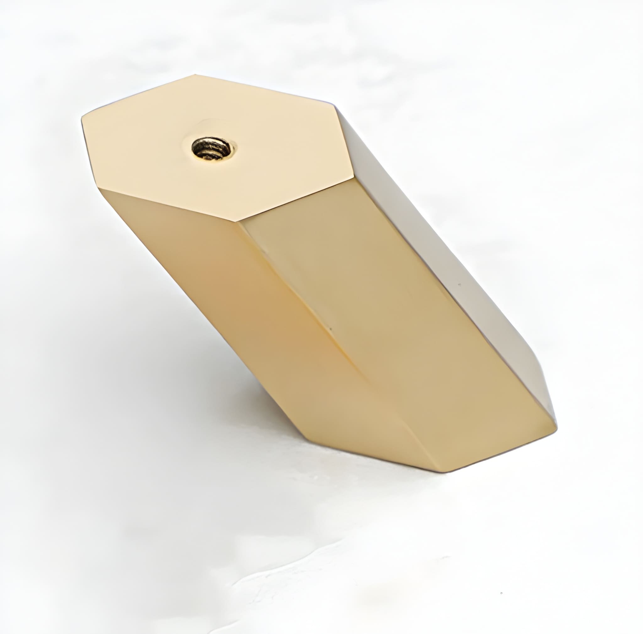Mantara Hexa Hook B-0091 is a modern brushed brass wall hook in gold, perfect for bathrooms, bedrooms, and living areas.