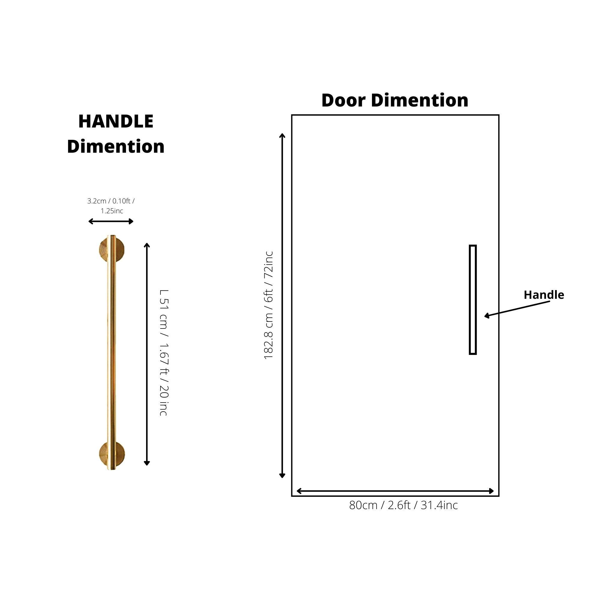 B‑0073 Holistic solid brass pull handle in brushed gold finish, available in 254 mm &amp; 510 mm lengths, perfect for wardrobes, doors, cabinets, and bathrooms by Mantara.