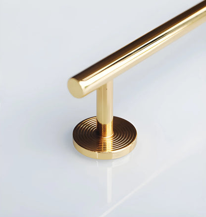 Mantara Holistic Handle B-0073 is a modern gold brushed brass handle, ideal for wardrobes, doors, cabinets, and bathrooms.