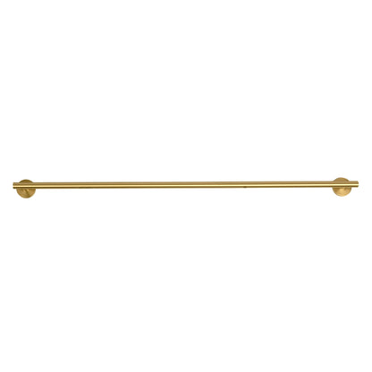 B‑0073 Holistic solid brass pull handle in brushed gold finish, available in 254 mm &amp; 510 mm lengths, perfect for wardrobes, doors, cabinets, and bathrooms by Mantara.