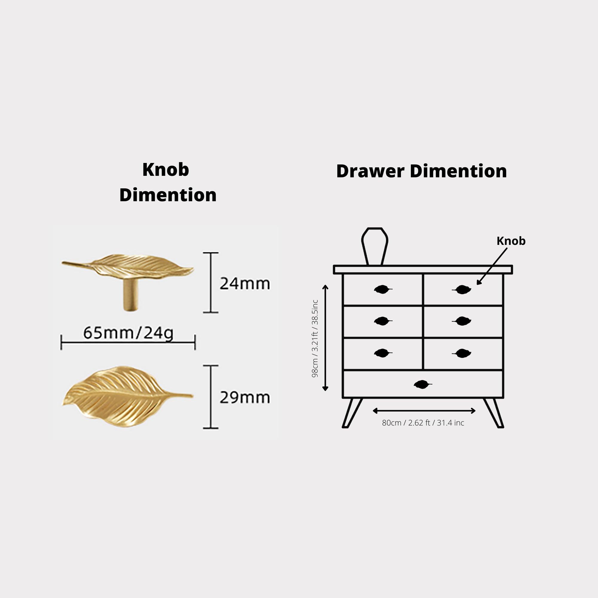 Ilai Knob Knob 65mm / Gold / Brass - M A N T A R A