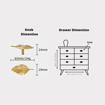 Ilai Knob Knob 65mm / Gold / Brass - M A N T A R A