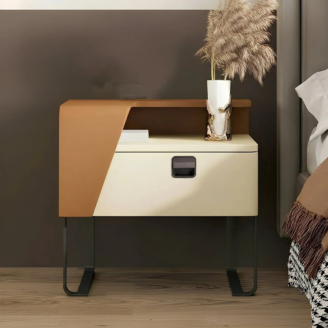 Modern zinc alloy black, grey, gold handle in brushed gold by Mantara, model Z-0015, cabinet handle, drawer pull, zinc alloy handle.