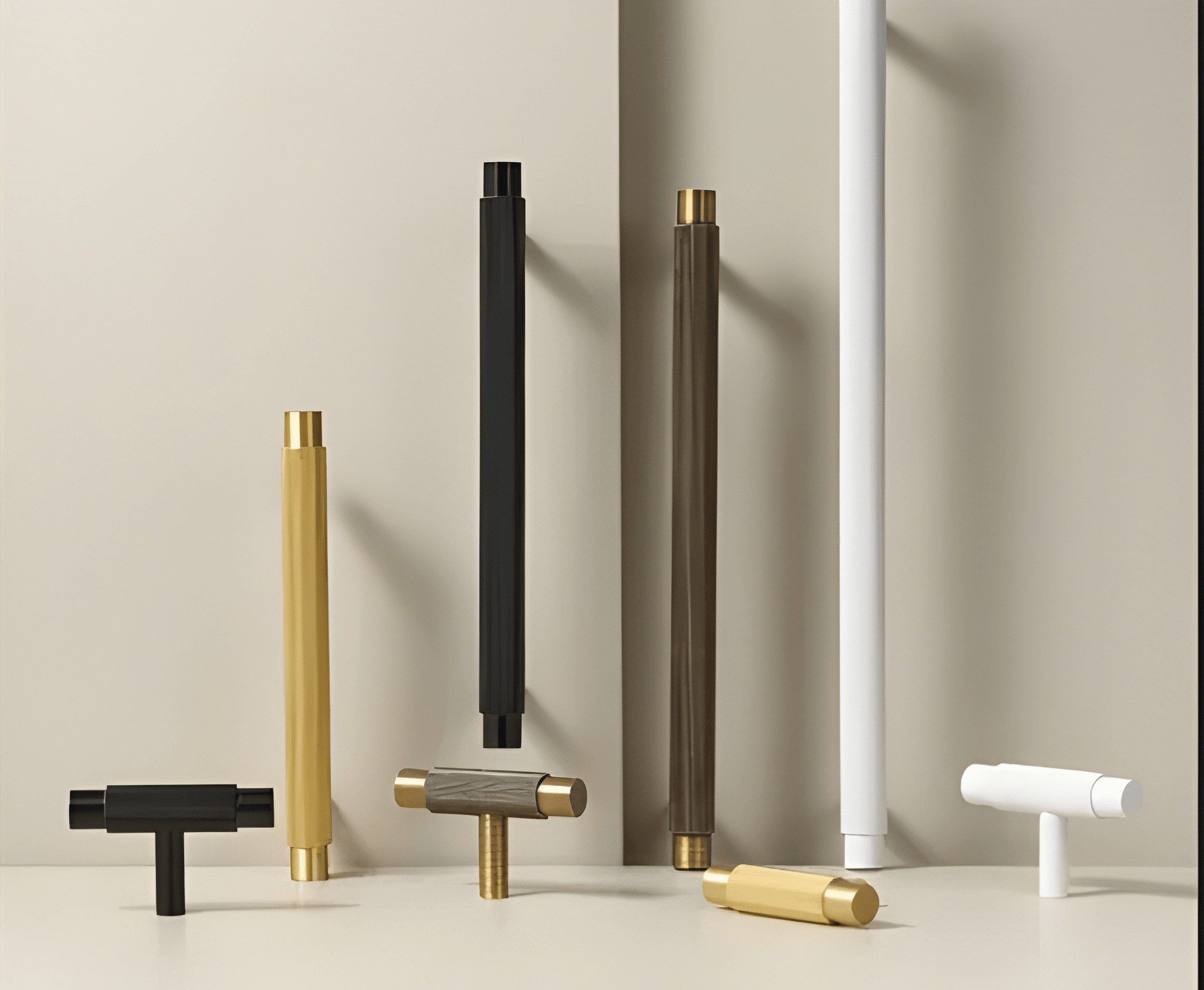 Solara Pull Handle B-0160 brass furniture knob &amp; pull handle, brushed finish, sizes 55mm 132mm 164mm 192mm 260mm, Gold , Bronze, Black and white for cabinets &amp; drawers by Mantara